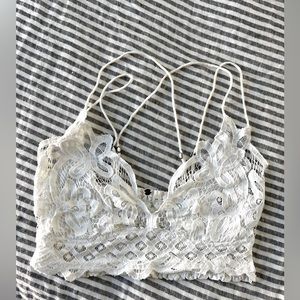 Free People White Lace Bralette - size M